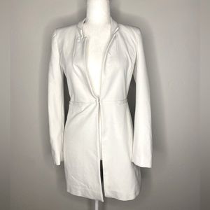 Zara Long White Blazer